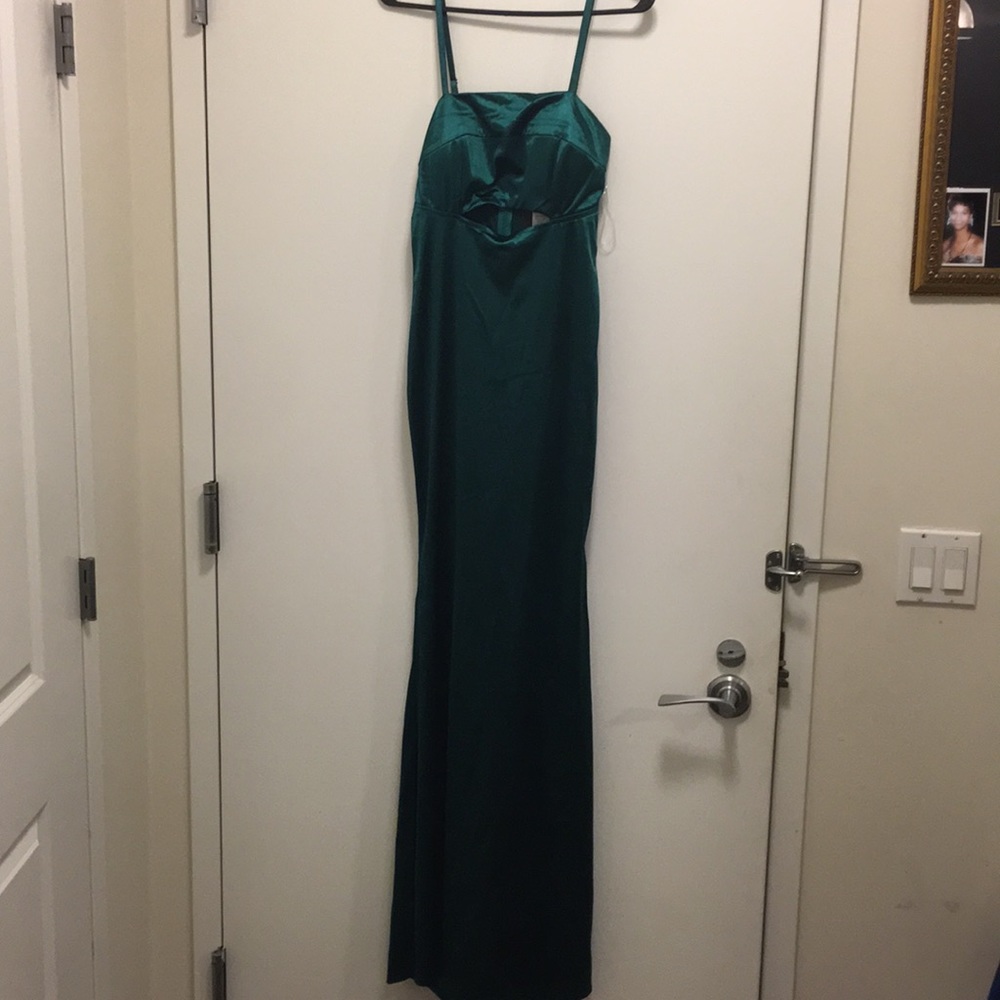 Long green dress